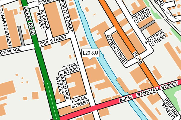 L20 8JJ map - OS OpenMap – Local (Ordnance Survey) L20 8JJ map - OS OpenMap – Local (Ordnance Survey)