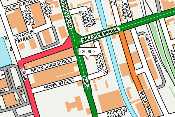 L20 8LG map - OS OpenMap – Local (Ordnance Survey) L20 8LG map - OS OpenMap – Local (Ordnance Survey)
