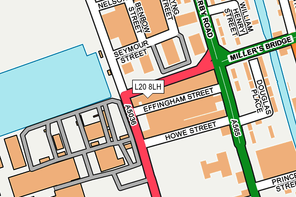 L20 8LH map - OS OpenMap – Local (Ordnance Survey) L20 8LH map - OS OpenMap – Local (Ordnance Survey)