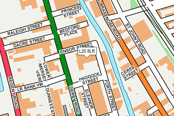 L20 8LR map - OS OpenMap – Local (Ordnance Survey) L20 8LR map - OS OpenMap – Local (Ordnance Survey)