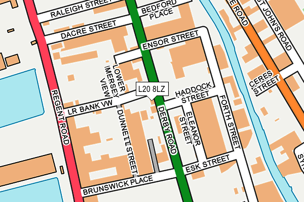 L20 8LZ map - OS OpenMap – Local (Ordnance Survey) L20 8LZ map - OS OpenMap – Local (Ordnance Survey)