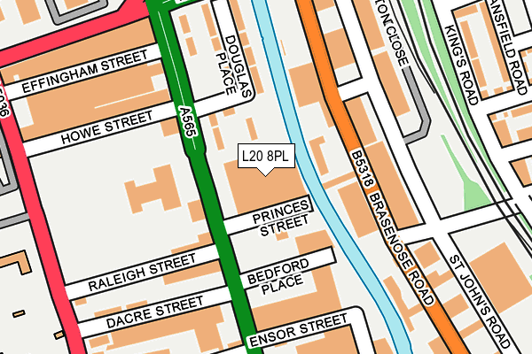 L20 8PL map - OS OpenMap – Local (Ordnance Survey) L20 8PL map - OS OpenMap – Local (Ordnance Survey)