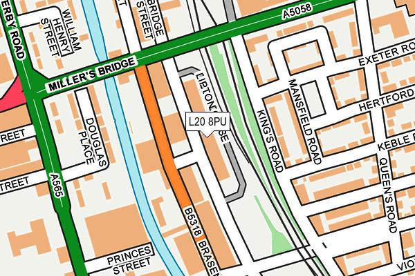 L20 8PU map - OS OpenMap – Local (Ordnance Survey) L20 8PU map - OS OpenMap – Local (Ordnance Survey)
