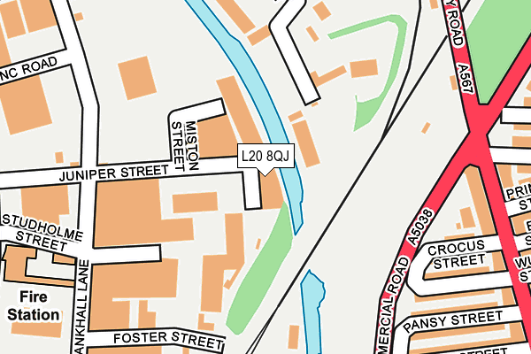 L20 8QJ map - OS OpenMap – Local (Ordnance Survey) L20 8QJ map - OS OpenMap – Local (Ordnance Survey)