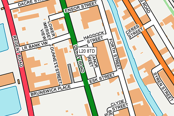 L20 8TD map - OS OpenMap – Local (Ordnance Survey) L20 8TD map - OS OpenMap – Local (Ordnance Survey)