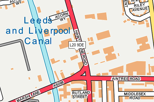 L20 9DE map - OS OpenMap – Local (Ordnance Survey) L20 9DE map - OS OpenMap – Local (Ordnance Survey)