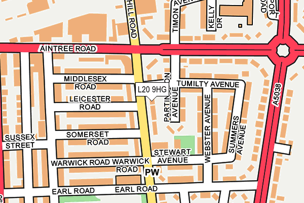 L20 9HG map - OS OpenMap – Local (Ordnance Survey) L20 9HG map - OS OpenMap – Local (Ordnance Survey)