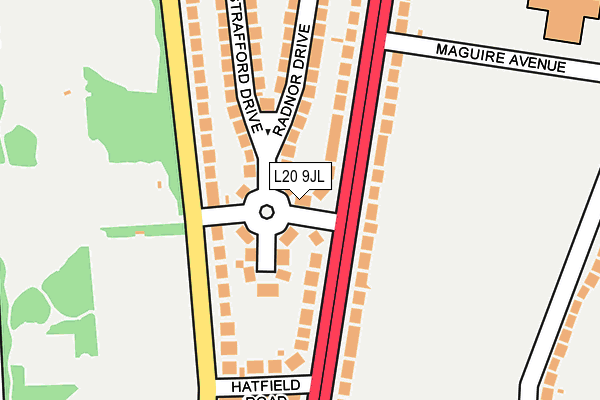 L20 9JL map - OS OpenMap – Local (Ordnance Survey) L20 9JL map - OS OpenMap – Local (Ordnance Survey)