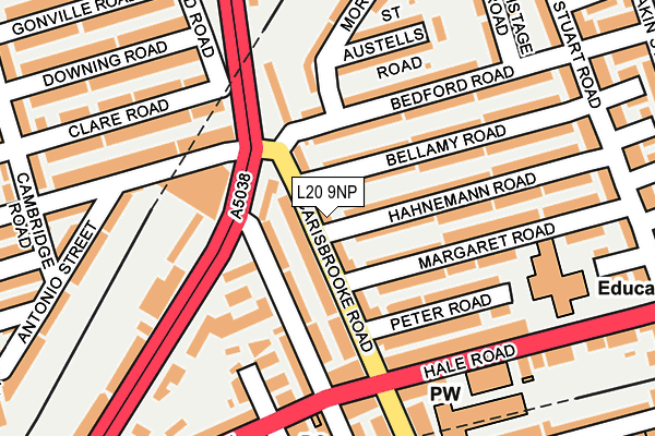 L20 9NP map - OS OpenMap – Local (Ordnance Survey) L20 9NP map - OS OpenMap – Local (Ordnance Survey)