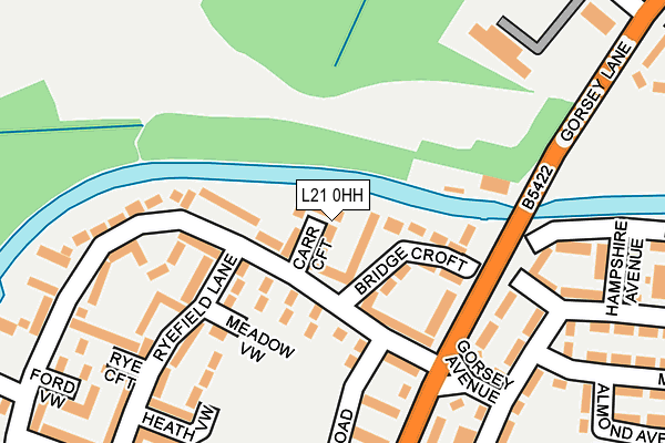 L21 0HH map - OS OpenMap – Local (Ordnance Survey) L21 0HH map - OS OpenMap – Local (Ordnance Survey)