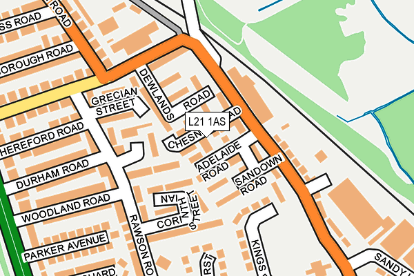 L21 1AS map - OS OpenMap – Local (Ordnance Survey) L21 1AS map - OS OpenMap – Local (Ordnance Survey)