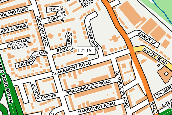 L21 1AT map - OS OpenMap – Local (Ordnance Survey) L21 1AT map - OS OpenMap – Local (Ordnance Survey)