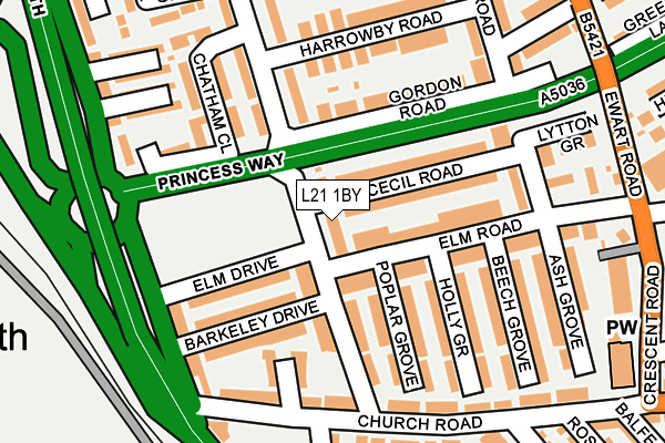 L21 1BY map - OS OpenMap – Local (Ordnance Survey) L21 1BY map - OS OpenMap – Local (Ordnance Survey)