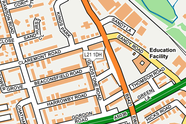 L21 1DH map - OS OpenMap – Local (Ordnance Survey) L21 1DH map - OS OpenMap – Local (Ordnance Survey)