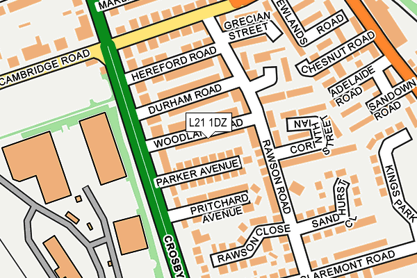 L21 1DZ map - OS OpenMap – Local (Ordnance Survey) L21 1DZ map - OS OpenMap – Local (Ordnance Survey)