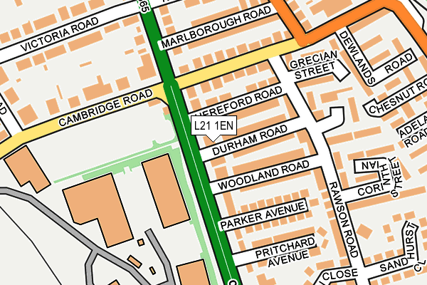 L21 1EN map - OS OpenMap – Local (Ordnance Survey) L21 1EN map - OS OpenMap – Local (Ordnance Survey)
