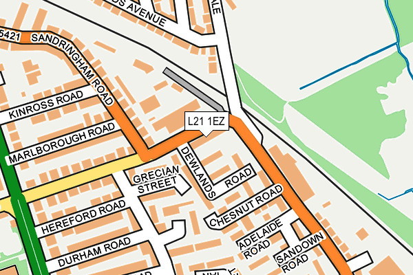 L21 1EZ map - OS OpenMap – Local (Ordnance Survey) L21 1EZ map - OS OpenMap – Local (Ordnance Survey)