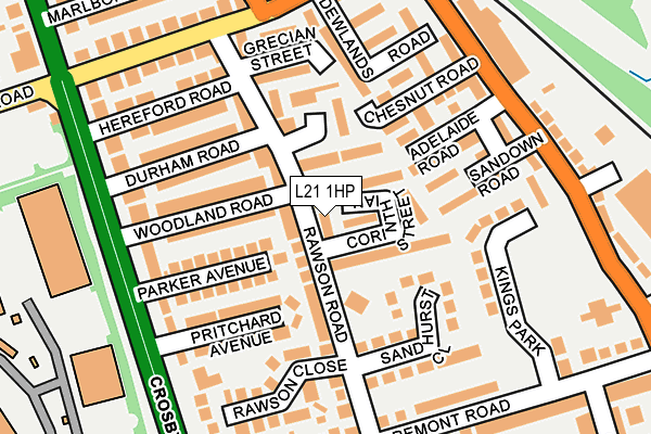 L21 1HP map - OS OpenMap – Local (Ordnance Survey) L21 1HP map - OS OpenMap – Local (Ordnance Survey)