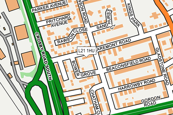 L21 1HU map - OS OpenMap – Local (Ordnance Survey) L21 1HU map - OS OpenMap – Local (Ordnance Survey)