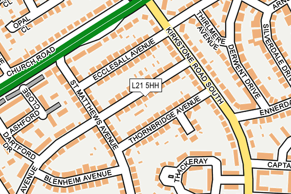 L21 5HH map - OS OpenMap – Local (Ordnance Survey) L21 5HH map - OS OpenMap – Local (Ordnance Survey)
