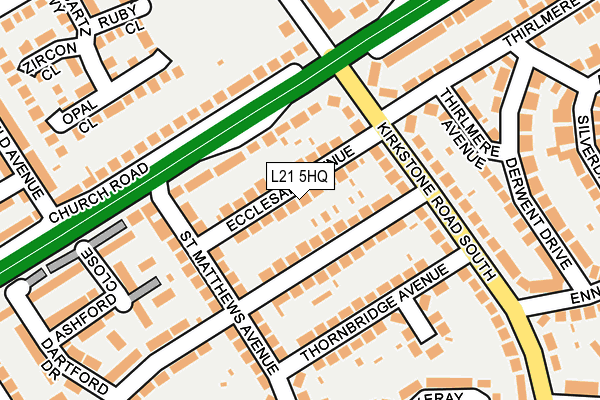 L21 5HQ map - OS OpenMap – Local (Ordnance Survey) L21 5HQ map - OS OpenMap – Local (Ordnance Survey)
