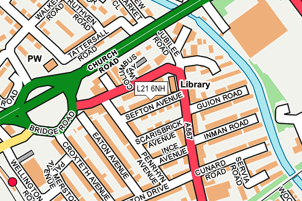 L21 6NH map - OS OpenMap – Local (Ordnance Survey) L21 6NH map - OS OpenMap – Local (Ordnance Survey)