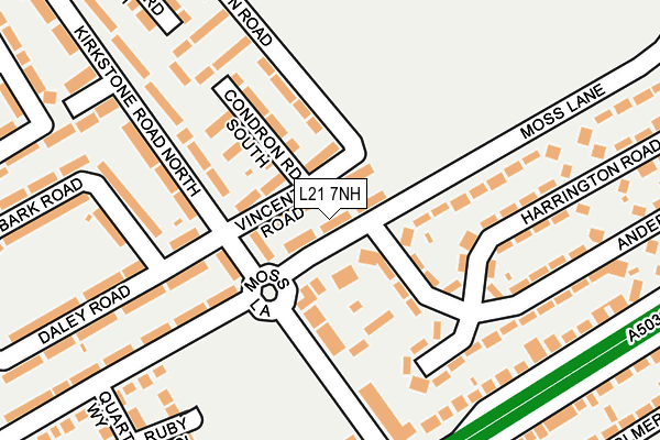 L21 7NH map - OS OpenMap – Local (Ordnance Survey) L21 7NH map - OS OpenMap – Local (Ordnance Survey)