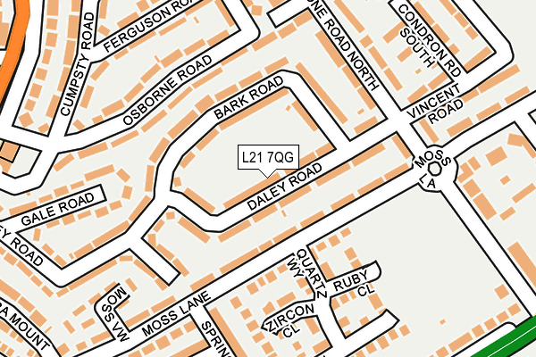 L21 7QG map - OS OpenMap – Local (Ordnance Survey) L21 7QG map - OS OpenMap – Local (Ordnance Survey)