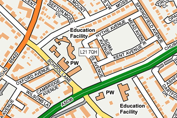 L21 7QH map - OS OpenMap – Local (Ordnance Survey)