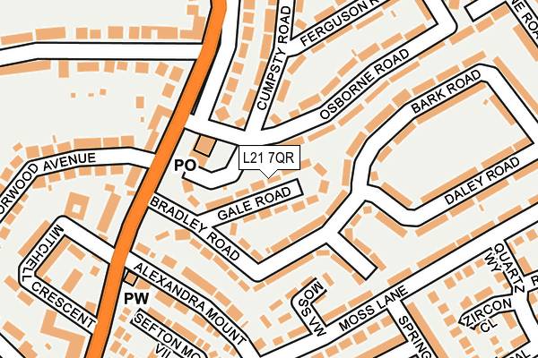 L21 7QR map - OS OpenMap – Local (Ordnance Survey) L21 7QR map - OS OpenMap – Local (Ordnance Survey)
