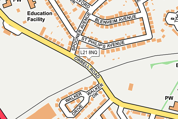 L21 8NQ map - OS OpenMap – Local (Ordnance Survey) L21 8NQ map - OS OpenMap – Local (Ordnance Survey)