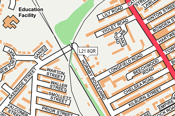 L21 8QR map - OS OpenMap – Local (Ordnance Survey) L21 8QR map - OS OpenMap – Local (Ordnance Survey)