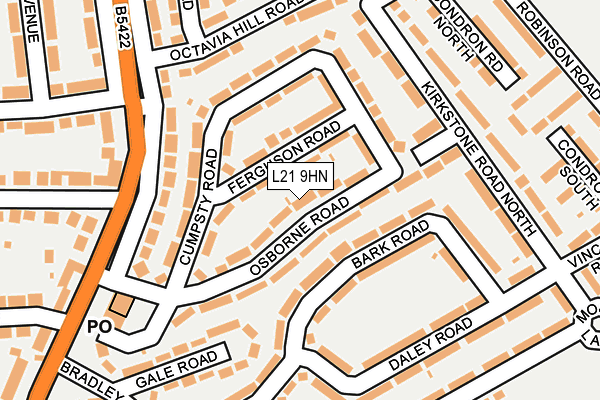 L21 9HN map - OS OpenMap – Local (Ordnance Survey) L21 9HN map - OS OpenMap – Local (Ordnance Survey)