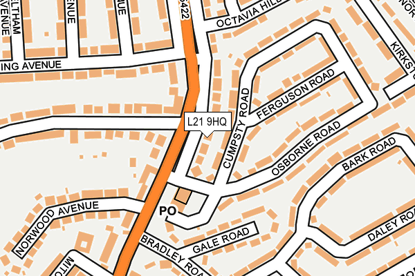 L21 9HQ map - OS OpenMap – Local (Ordnance Survey) L21 9HQ map - OS OpenMap – Local (Ordnance Survey)