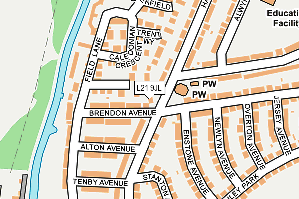 L21 9JL map - OS OpenMap – Local (Ordnance Survey) L21 9JL map - OS OpenMap – Local (Ordnance Survey)