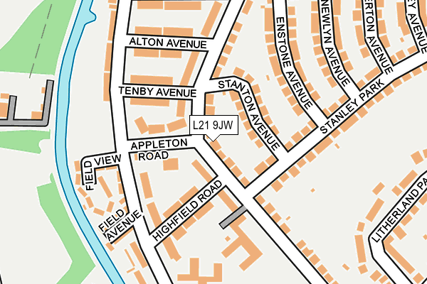 L21 9JW map - OS OpenMap – Local (Ordnance Survey) L21 9JW map - OS OpenMap – Local (Ordnance Survey)