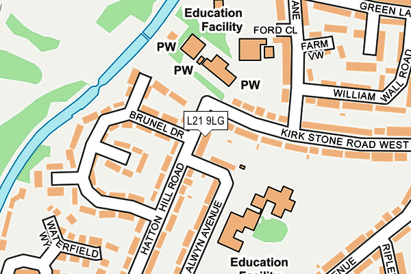 L21 9LG map - OS OpenMap – Local (Ordnance Survey) L21 9LG map - OS OpenMap – Local (Ordnance Survey)