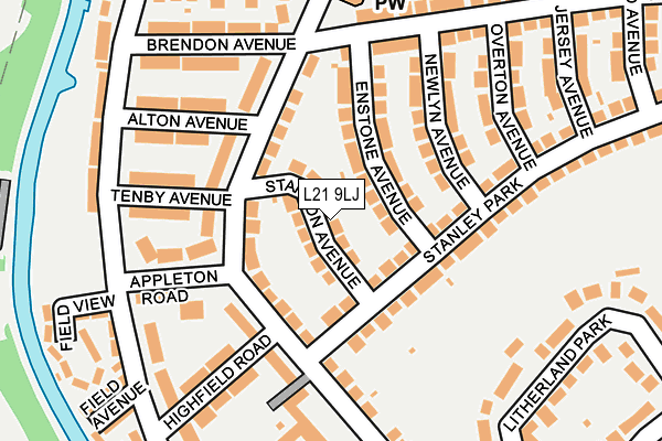 L21 9LJ map - OS OpenMap – Local (Ordnance Survey) L21 9LJ map - OS OpenMap – Local (Ordnance Survey)
