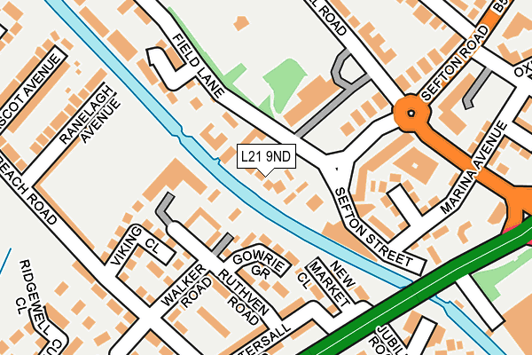 L21 9ND map - OS OpenMap – Local (Ordnance Survey) L21 9ND map - OS OpenMap – Local (Ordnance Survey)