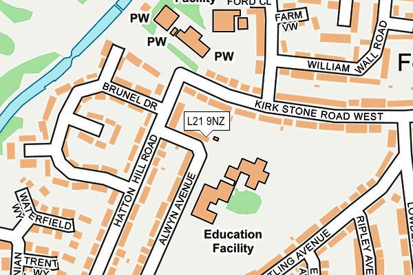 L21 9NZ map - OS OpenMap – Local (Ordnance Survey) L21 9NZ map - OS OpenMap – Local (Ordnance Survey)