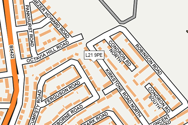 L21 9PE map - OS OpenMap – Local (Ordnance Survey) L21 9PE map - OS OpenMap – Local (Ordnance Survey)