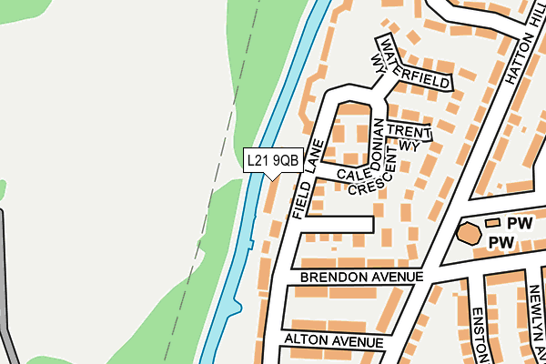 L21 9QB map - OS OpenMap – Local (Ordnance Survey) L21 9QB map - OS OpenMap – Local (Ordnance Survey)