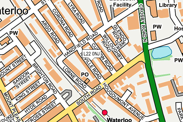 L22 0NJ map - OS OpenMap – Local (Ordnance Survey)