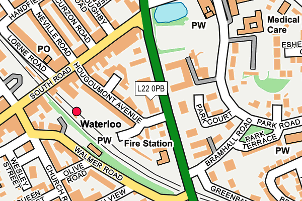 L22 0PB map - OS OpenMap – Local (Ordnance Survey) L22 0PB map - OS OpenMap – Local (Ordnance Survey)