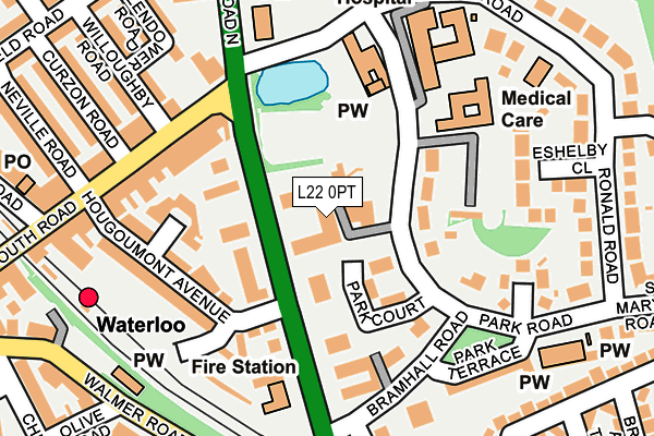 L22 0PT map - OS OpenMap – Local (Ordnance Survey) L22 0PT map - OS OpenMap – Local (Ordnance Survey)