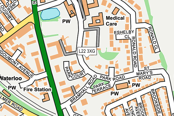 L22 3XG map - OS OpenMap – Local (Ordnance Survey) L22 3XG map - OS OpenMap – Local (Ordnance Survey)