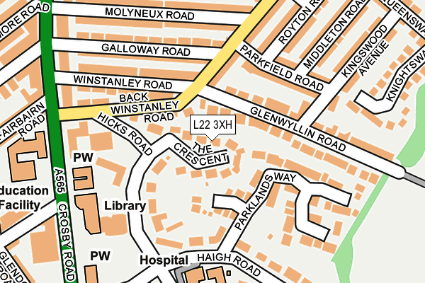 L22 3XH map - OS OpenMap – Local (Ordnance Survey) L22 3XH map - OS OpenMap – Local (Ordnance Survey)