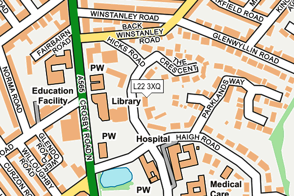 L22 3XQ map - OS OpenMap – Local (Ordnance Survey) L22 3XQ map - OS OpenMap – Local (Ordnance Survey)