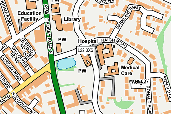 L22 3XS map - OS OpenMap – Local (Ordnance Survey) L22 3XS map - OS OpenMap – Local (Ordnance Survey)