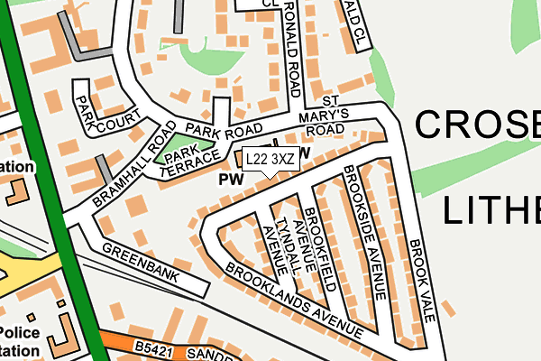 L22 3XZ map - OS OpenMap – Local (Ordnance Survey) L22 3XZ map - OS OpenMap – Local (Ordnance Survey)